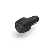 Hama Cargador de Coche 45W - Pantalla LED - USB-C - Power Delivery - Qualcomm 2.0 - Color Negro