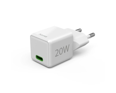 Hama Cargador de Pared - Potencia 20W - USB-C - Power Delivery - Qualcomm - Color Blanco