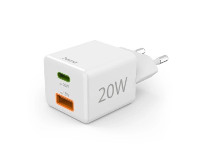 Hama Cargador de Pared - USB-C - USB-A - Power Delivery - Qualcomm - Color Blanco