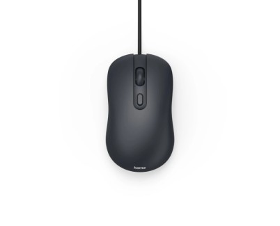 Hama Cm-200 Raton Optico 2000dpi - Cable 180cm - 4 Botones - Silencioso - Uso Ambidiestro - 5.8x3.5x10.3cm - Color Negro