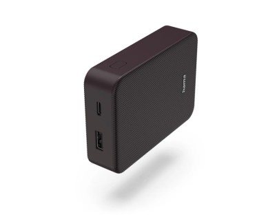 Hama Color 10 Bateria Externa Powerbank 10000mAh - Polimero de Litio - USB-C - USB-A - Carga Rapida - Indicador LED de Carga - 2 Conexiones de Salida - 23x92x65mm - Color Purpura Oscuro