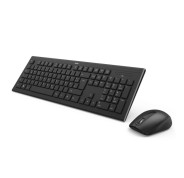 Hama Combo de Teclado y Raton Inalambricos 2.4GHz - Distribucion Qwerty-Es - Pila Aa/Aaa - USB-A - Pies Plegables - Rango 10m - Raton de 3 Botones - 1600dpi - Color Negro