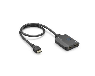 Hama Divisor HDMI 4K - 1 Entrada - 2 Salidas - Indicador LED - 6.55x1.6x5.55cm - Color Negro