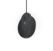 Hama ECM-500L Raton Optico Vertical para Zurdos 1800dpi - Cable 180cm - Ergonomico - Silencioso - 7 Botones - 8.6x7.1x11.5cm - Color Negro