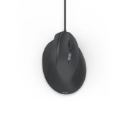 Hama ECM-500R Raton Optico Vertical para Diestros 1800dpi - Cable 180cm - Ergonomico - 7 Botones - Silencioso - 7.1x8.6x11.5cm - Color Negro