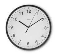 Hama Elba Reloj de Pared Analogico - Silencioso - Funciona con 1 Pila AA - 25x4cm - Color Negro