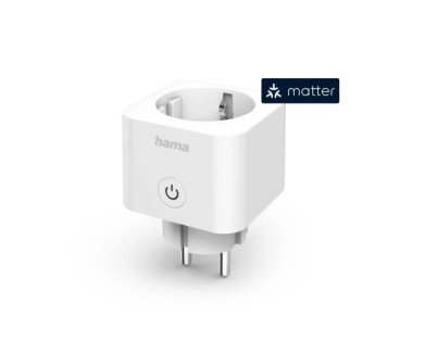 Hama Enchufe WLAN Inteligente - WiFi - Temporizador - IP20 - Compatible con Asistente de Voz - Control con App - 7.7x5.5x5.5cm - Color Blanco