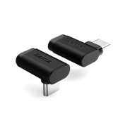 Hama Essential Adaptador USB-C Acodado 90º - Potencia hasta 240W - Velocidad hasta 10Gbit/s - Power Delivery - Color Negro