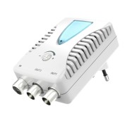 Hama Essential Amplificador de Cable de Banda Ancha - Catv - Amplificacion 22dB - Atenuacion 13dB - Salida Doble - Color Blanco