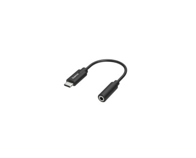 Hama Essential Cable Adaptador de Audio - USB-C Macho - Jack Hembra de 3.5mm - Estereo - Color Negro