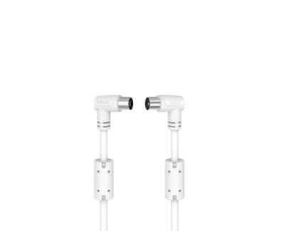 Hama Essential Cable Coaxial de Antena Macho/Hembra - Longitud 1.5m - Triple Blindaje - Apantallamiento 90dB - Impedancia 75Ohm - Color Blanco