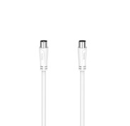Hama Essential Cable Coaxial de Antena Macho/Hembra - Longitud 20m- Doble Blindaje - Apantallamiento 90dB - Impedancia 75Ohm - Color Blanco