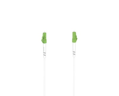 Hama Essential Cable de Fibra Optica Monomodo - Longitud 3m - Transmision hasta 10Gbit/s - Conector LC/APC - Color Blanco