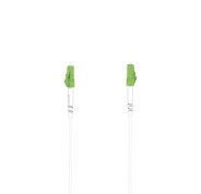 Hama Essential Cable de Fibra Optica Monomodo - Longitud 5m - Transmision hasta 10Gbit/s - Conector LC/APC - Color Blanco