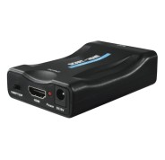 Hama Essential Conversor Analogico a Digital - Full HD - Cable 0.74m - Euroconector - HDMI - 8.8x2.5x5.7cm - Color Negro