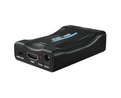 Hama Essential Conversor Analogico a Digital - Full HD - Cable 0.74m - Euroconector - HDMI - 8.8x2.5x5.7cm - Color Negro