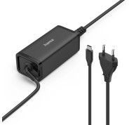 Hama Essential Fuente de Alimentacion Universal para Portatil - Potencia 100W - Voltaje 5-20V - Cable de Entrada 1.2m - Cable de Salida 0.95m - Power Delivery - GaN - Color Negro