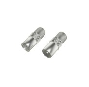 Hama Essential Set de Adaptadores para Cable de Antena - Coaxial Hembra a F Hembra - Coaxial Macho a F Hembra - Color Plata