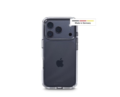 Hama Extreme Protect Funda para iPhone 17 Pro - Antideslizante - Policarbonato - Proteccion D3O - Bordes Elevados - Color Transparente