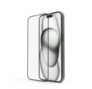 Hama Extreme Protect Protector de Pantalla para iPhone 15 - Vidrio Templado - Antihuellas - Grado de Dureza 10H - Proteccion D3O - Color Transparente