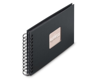 Hama Fine Art Album de Fotos con Espiral - 50 Paginas Negras - Tapa de Papel - 24x17cm - Color Negro