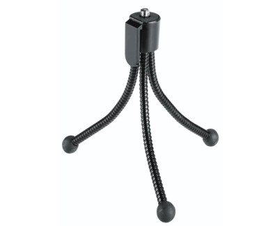 Hama Flexi Tripode Mini para Camara con Rosca 1/4\" - Plegable - Altura Ajustable hasta 10cm - Peso Max 200g - Plastico - Color Negro