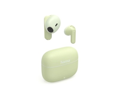 Hama Freedom Light II Auriculares con Microfono Omnidireccional - Bluetooth - Autonomia hasta 20h - Rango 10m - Asistente de Voz - Carga por USB-C - Color Menta