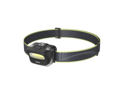 Hama Hl110 Linterna Frontal LED - Cinta para la Cabeza - 110 Lumenes - Funciona con 3 Pilas AAA - Autonomia hasta 19h - Color Negro