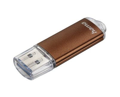 Hama Laeta Memoria Pendrive USB 3.0 con Tapa - 32GB de Capacidad - 70Mb/s de Transferencia - Cuerpo Metalico - 60x18x9mm - Color Marron