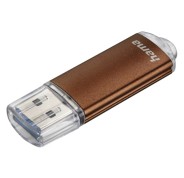 Hama Laeta Memoria Pendrive USB 3.0 con Tapa - 64GB de Capacidad - 70Mb/s de Transferencia - Cuerpo Metalico - Color Marron