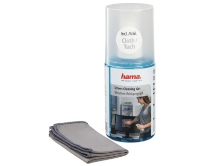 Hama Limpiador de Pantallas - Capacidad 200ml - Bayeta de Microfibra - Color Gris