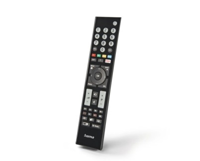 Hama Mando a Distancia para TV Grundig - Alcance 10m - 48 Botones - Acceso Directo a Plataformas de Streaming - 22.4x5x2.1cm - Color Negro