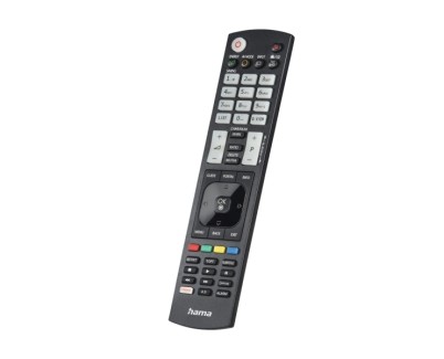 Hama Mando a Distancia para TV LG - Alcance 10m - 52 Botones - Acceso Directo a Plataformas de Streaming - 21.6x4.8x2.4cm - Color Negro