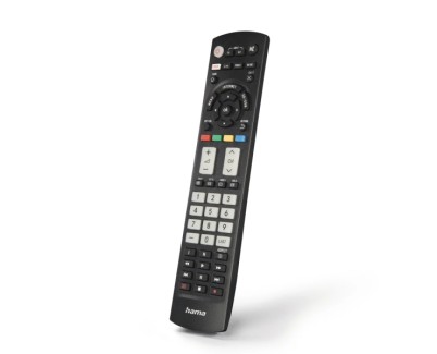 Hama Mando a Distancia para TV Panasoni - Alcance 10m - 56 Botones - Acceso Directo a Plataformas de Streaming - 21.4x5x2.3cm - Color Negro