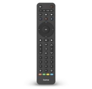Hama Mando a Distancia para TV - Universal - Alcance 10m - 43 Botones - Acceso Directo a Plataformas de Streaming - Permite 4 Dispositivos Simultaneos - 20.2x4.7x2.1cm - Color Negro