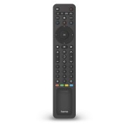 Hama Mando a Distancia para TV - Universal - Panel Solar de Carga - Alcance 10m - 43 Botones - Acceso Directo a Streaming - Permite 8 Dispositivos Simultaneos - 23.4x5.1x2.2cm - Color Negro