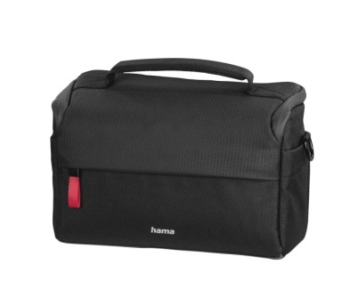 Hama Matera Funda para Camara - Poliester Reciclado - Adaptable a Maleta - Compartimentos Separados para Objetivos - Asa de Mano - 23x9.5x14cm - Color Negro