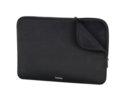 Hama Neopreno Funda para Portatiles hasta 15.6\" - Cierre con Cremallera - Forro Interior Suave - 42x2x29cm - Color Negro