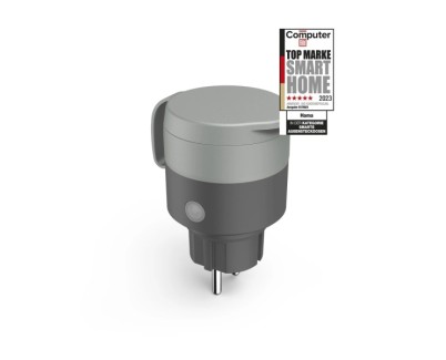 Hama Outdoor Enchufe WLAN Inteligente para Exterior - Potencias hasta 2.300W - WiFi - IP44 - Compatible con Asistente de Voz - Control con App - Control con App - Color Gris