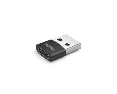 Hama Pack de 3 Adaptadores USB - USB-A Macho - USB-C Macho - Velocidada hasta 480Mbit/S - Color Negro