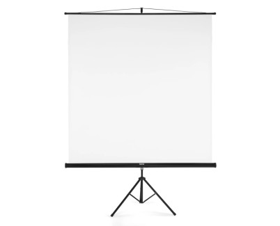 Hama Pantalla Proyector con Tripode - Cuerpo Metalico - PVC - Formato 1:1 - Mecanismo de Resorte - 380 Micras de Grosor - 180x180cm - Color Blanco