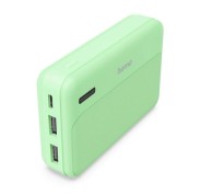 Hama Power Pack Pocket 10 Bateria Externa Powerbank 10000mAh - Compacta - 1x USB-C y 2x USB-A - Color Verde