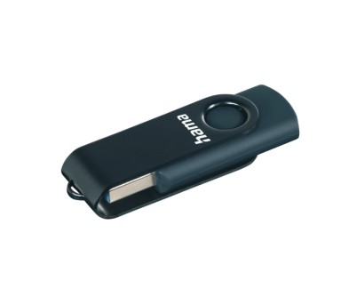 Hama Rotate Memoria Pendrive USB 3.0 - 256GB de Capacidad - 90Mb/s de Transferencia - Tapa Giratoria - Cuerpo Metalico - Color Azul