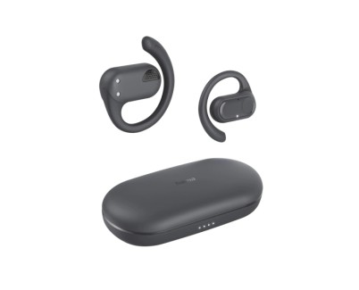 Hama Spirit Open Auriculares Inalambricos con Microfono Omnidireccional - Bluetooth - Rango 10m - IPX4 - Pantalla LED - Carga por USB-C - Color Negro