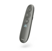 Hama Spot Pointer V2 Presentador de Diapositivas - Puntero Laser Rojo - Pantalla Digital - Recargable - Autonomia de 3 Meses - Alcance 20m - USB-A con Tarjeta Micro-SD - Color Negro