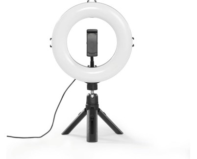 Hama SpotLight Smart 80 II Aro de Luz LED para Smartphones - Diametro 21cm - Temperatura de Color Ajustable