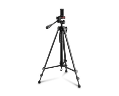 Hama Star 153 3D Tripode para Camara y Smartphone - Peso Max 990g - Altura Ajustable hasta 153cm - Manivela en Columna Central - Aluminio - Cabezal de 3 Vias - Color Negro