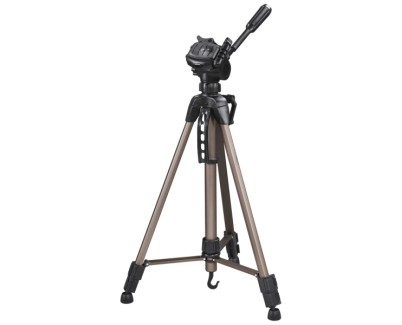Hama Star 61 Tripode para Camara con Rosca 1/4\" - Altura hasta 153cm - Peso Max 3kg - Manivela en Columna Central - Aluminio - Soporte de Liberacion Rapida - Cabezal de 3 Vias - Color Beige