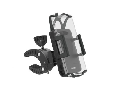 Hama Strong Soporte de Bicicleta para Smartphone - Ancho Dispositivo de 5 a 9cm - Peso Max 230g - Universal - Manillares hasta 3cm - Color Negro