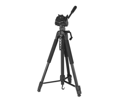 Hama Tripode para Camara con Rosca 1/4\" - Peso Max 5kg - Altura hasta 170cm - Soporte para Smartphone y Tablet - Manivela en Columna Central - Aluminio - Soporte de Liberacion Rapida - Color Negro
